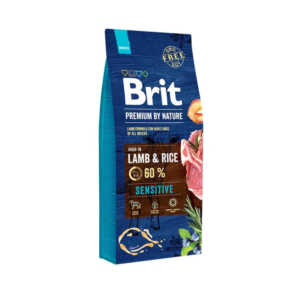 Brit Premium By Nature Sensitive Kuzu Etli Pirinçli Yetişkin Köpek Maması 15 KG | SRC: Barcode: 8595602526642